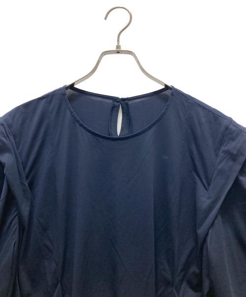 Leilian（レリアン）Leilian (レリアン) フレンチスリーブワンピ－ス ネイビー サイズ:13+の古着・服飾アイテム