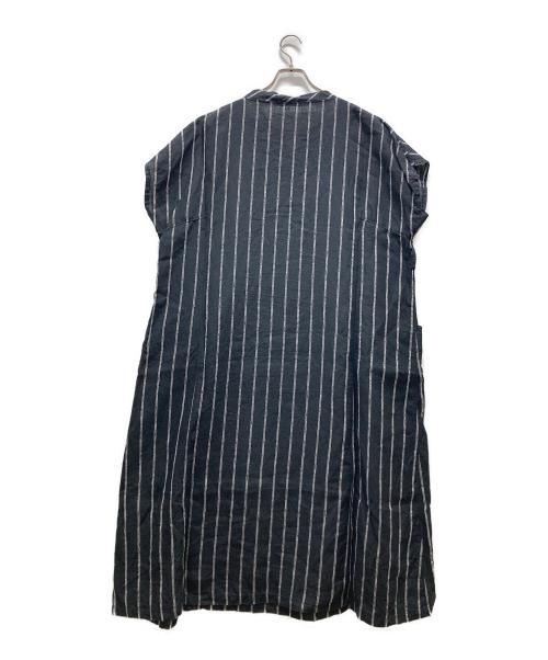plantation（プランテーション）plantation (プランテーション) ヘンプストライプワンピース ネイビー サイズ:2の古着・服飾アイテム