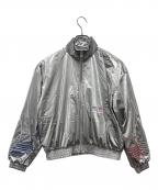 adidasアディダス）の古着「メタリックトラックジャケット」｜シルバー