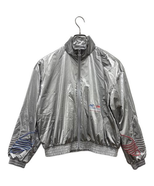 adidas（アディダス）adidas (アディダス) メタリックトラックジャケット シルバー サイズ:Sの古着・服飾アイテム