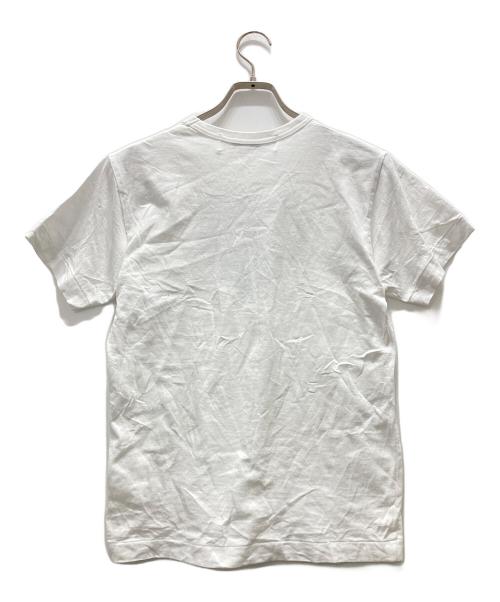 PLAY COMME des GARCONS（プレイコムデギャルソン）PLAY COMME des GARCONS (プレイコムデギャルソン) スタッズ付きハートロゴTシャツ ホワイト サイズ:Sの古着・服飾アイテム