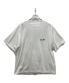 maison kitsune×and wander（メゾンキツネ×アンドワンダー）の古着「DRY Cotton T-shirt」｜ホワイト