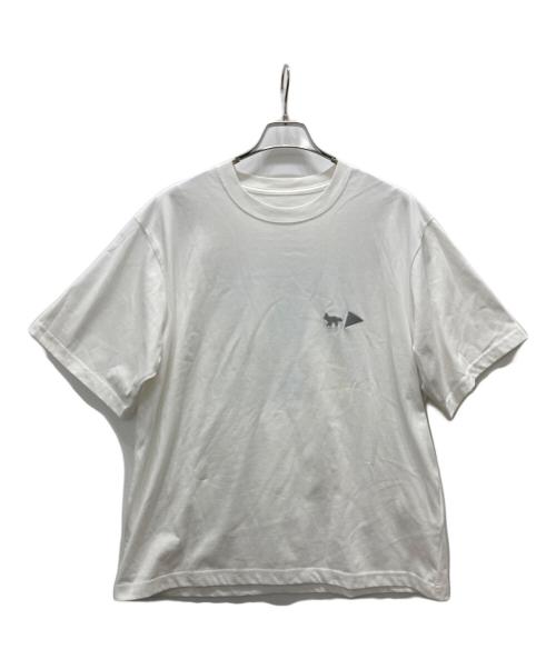 maison kitsune（メゾンキツネ）MAISON KITSUNE (メゾンキツネ) and wander (アンドワンダー) DRY Cotton T-shirt ホワイト サイズ:4の古着・服飾アイテム