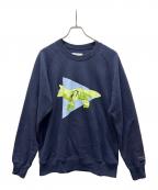 maison kitsune×and wanderメゾンキツネ×アンドワンダー）の古着「DRY COTTON SWEATSHIRT」｜ネイビー