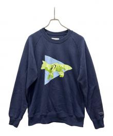 maison kitsune×and wander（メゾンキツネ×アンドワンダー）の古着「DRY COTTON SWEATSHIRT」｜ネイビー