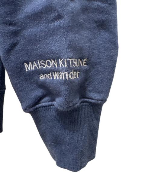 maison kitsune（メゾンキツネ）maison kitsune (メゾンキツネ) and wander (アンドワンダー) DRY COTTON SWEATSHIRT ネイビー サイズ:3の古着・服飾アイテム