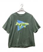 maison kitsune×and wanderメゾンキツネ×アンドワンダー）の古着「DRY Cotton T-shirt」｜グリーン
