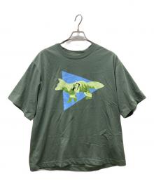 maison kitsune×and wander（メゾンキツネ×アンドワンダー）の古着「DRY Cotton T-shirt」｜グリーン