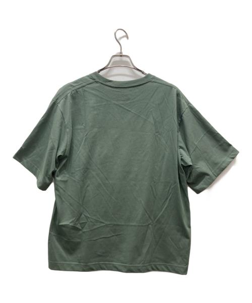 maison kitsune（メゾンキツネ）MAISON KITSUNE (メゾンキツネ) and wander (アンドワンダー) DRY Cotton T-shirt グリーン サイズ:4の古着・服飾アイテム