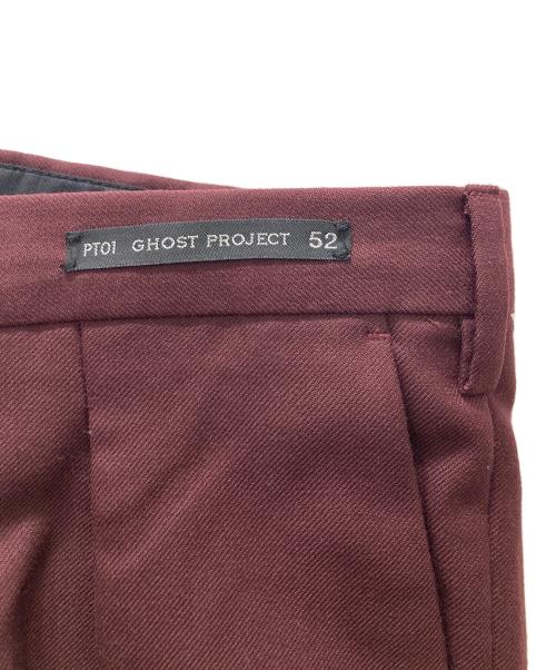 PT01（ピーティーゼロウーノ）PT01 (ピーティーゼロウーノ) スラックス/ GHOST PROJECT ボルドー サイズ:52の古着・服飾アイテム