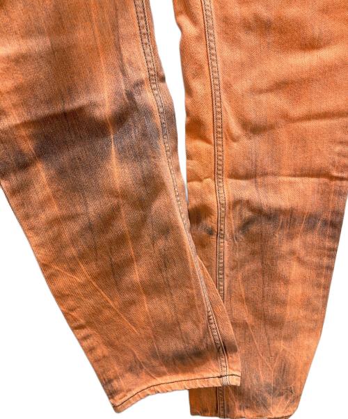 DIESEL（ディーゼル）DIESEL (ディーゼル) ダメージ加工スキニーデニムパンツ オレンジ サイズ:32の古着・服飾アイテム