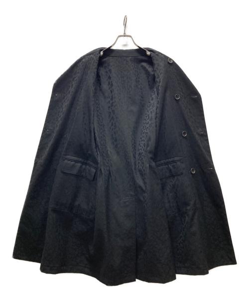 LANVIN en Bleu（ランバンオンブルー）LANVIN en Bleu (ランバンオンブルー) シャドーレオパード柄リバーシブルトレンチコート ブラック サイズ:50の古着・服飾アイテム