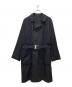 LANVIN en Bleu（ランバンオンブルー）の古着「シャドーレオパード柄リバーシブルトレンチコート」｜ブラック