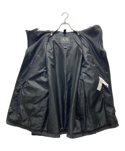 ARMANI EXCHANGE（アルマーニ エクスチェンジ）ARMANI EXCHANGE (アルマーニ エクスチェンジ) ナイロン切替フーデッドコート グレー サイズ:Mの古着・服飾アイテム