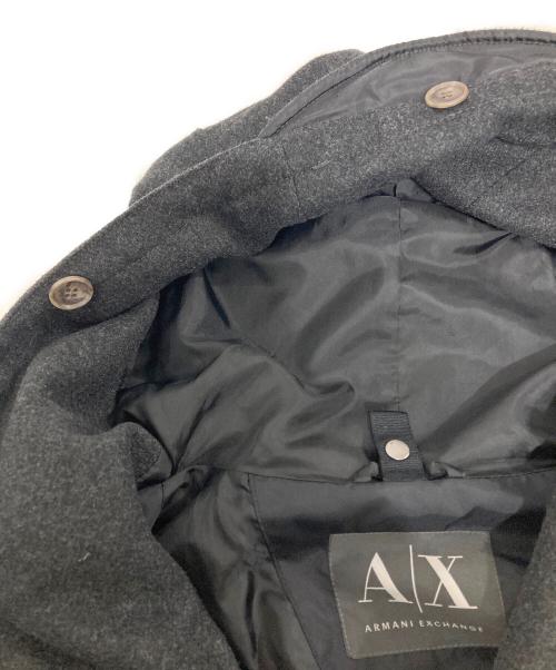 ARMANI EXCHANGE（アルマーニ エクスチェンジ）ARMANI EXCHANGE (アルマーニ エクスチェンジ) ナイロン切替フーデッドコート グレー サイズ:Mの古着・服飾アイテム