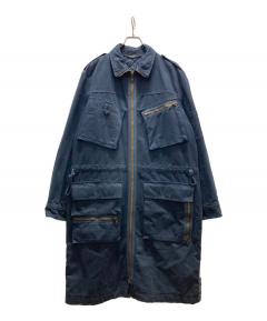sacai｜サカイ ボアロングダッフルコート　ネイビー　サイズ1 中古・古着通販】sacai (サカイ) デザインコート ネイビー サイズ:1