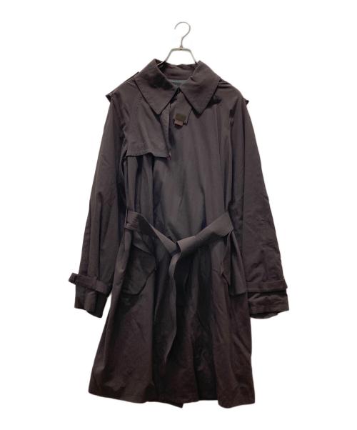 Jean Paul Gaultier homme（ジャンポールゴルチェオム）Jean Paul GAULTIER HOMME (ジャンポールゴルチェオム) ラップデザインロングトレンチコート ブラウン サイズ:48の古着・服飾アイテム