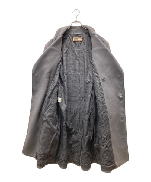 GALLIANO（ガリアーノ）GALLIANO (ガリアーノ) ニュースペーパーライナーロングコート グレー サイズ:34の古着・服飾アイテム
