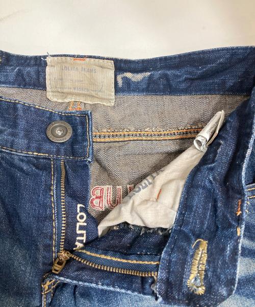 LOLITA JEANS（ロリータジーンズ）LOLITA JEANS (ロリータジーンズ) 刺繍ローライズデニムパンツ/Y2K ブルー サイズ:Sの古着・服飾アイテム