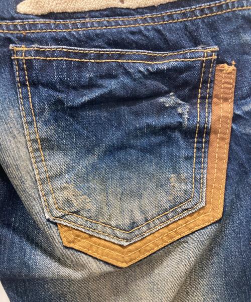 LOLITA JEANS（ロリータジーンズ）LOLITA JEANS (ロリータジーンズ) 刺繍ローライズデニムパンツ/Y2K ブルー サイズ:Sの古着・服飾アイテム