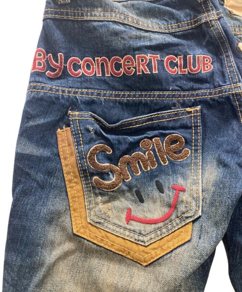 LOLITA JEANS（ロリータジーンズ）LOLITA JEANS (ロリータジーンズ) 刺繍ローライズデニムパンツ/Y2K ブルー サイズ:Sの古着・服飾アイテム