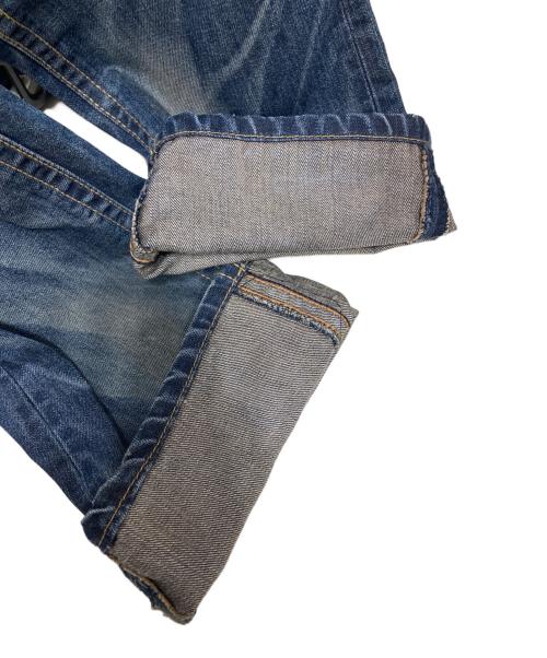 LOLITA JEANS（ロリータジーンズ）LOLITA JEANS (ロリータジーンズ) 奈良美智コラボ 刺繍デニムパンツ/Y2K ブルー サイズ:Sの古着・服飾アイテム