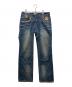 LOLITA JEANS（ロリータジーンズ）の古着「奈良美智コラボ 刺繍デニムパンツ/Y2K」｜ブルー