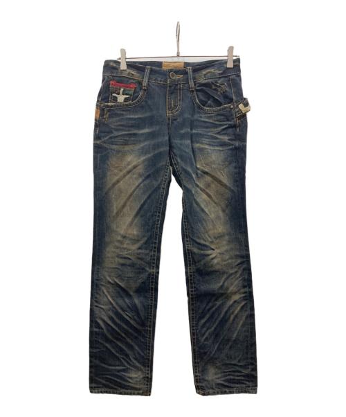 LOLITA JEANS（ロリータジーンズ）LOLITA JEANS (ロリータジーンズ) 奈良美智コラボ デニムパンツ/Y2K ブルー サイズ:XSの古着・服飾アイテム