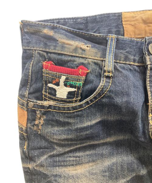 LOLITA JEANS（ロリータジーンズ）LOLITA JEANS (ロリータジーンズ) 奈良美智コラボ デニムパンツ/Y2K ブルー サイズ:XSの古着・服飾アイテム