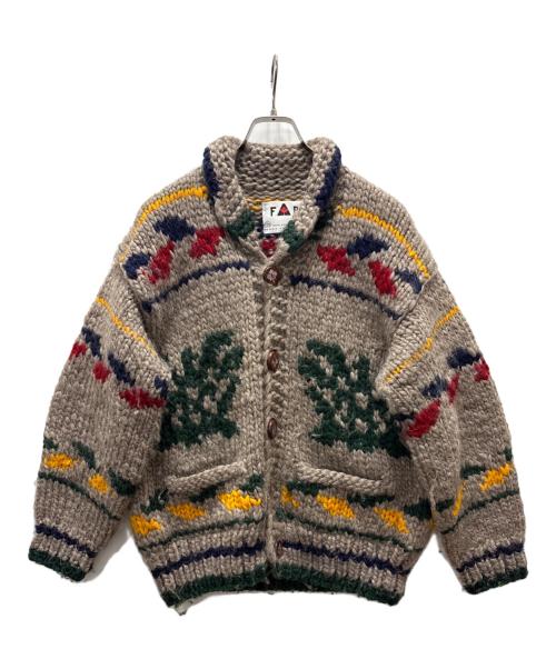 FAB（ファブ）FAB (ファブ) カナダ製カウチンニットカーディガン ブラウン サイズ:表記無しの古着・服飾アイテム