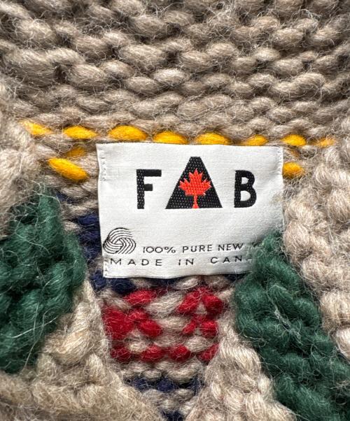 FAB（ファブ）FAB (ファブ) カナダ製カウチンニットカーディガン ブラウン サイズ:表記無しの古着・服飾アイテム