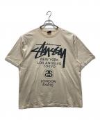 stussyステューシー）の古着「World Tour Tee」｜ベージュ