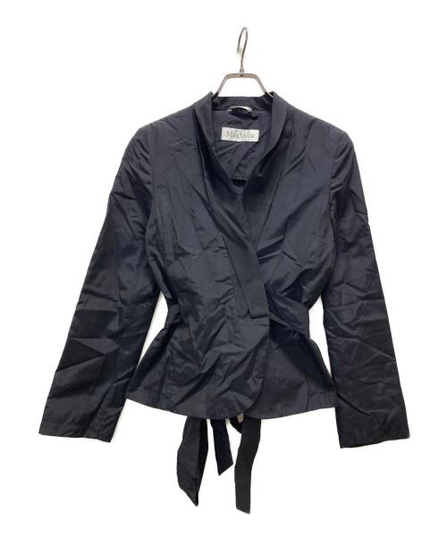 MaxMara（マックスマーラ）MaxMara (マックスマーラ) ラップテーラードジャケット ネイビー サイズ:42の古着・服飾アイテム