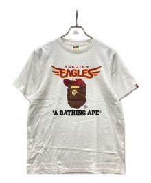 A BATHING APE×東北楽天ゴールデンイーグルス（アベイシングエイプ×トウホクラクテンゴールデンイーグルス）の古着「プリントTシャツ」｜ホワイト