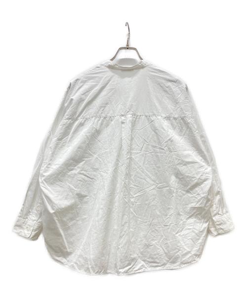 MORRIS&SONS（モリスアンドサンズ）MORRIS&SONS (モリスアンドサンズ) バンドカラードルマンスリーブシャツ ホワイトの古着・服飾アイテム