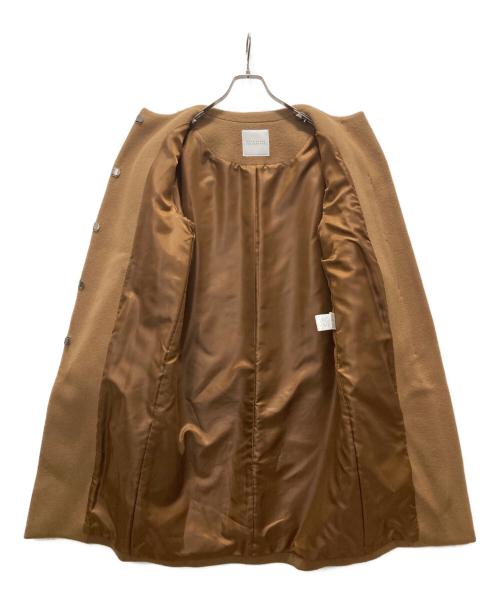MACKINTOSH PHILOSOPHY（マッキントッシュ フィロソフィー）MACKINTOSH PHILOSOPHY (マッキントッシュ フィロソフィー) ノーカラービーバーコート ブラウン サイズ:36の古着・服飾アイテム
