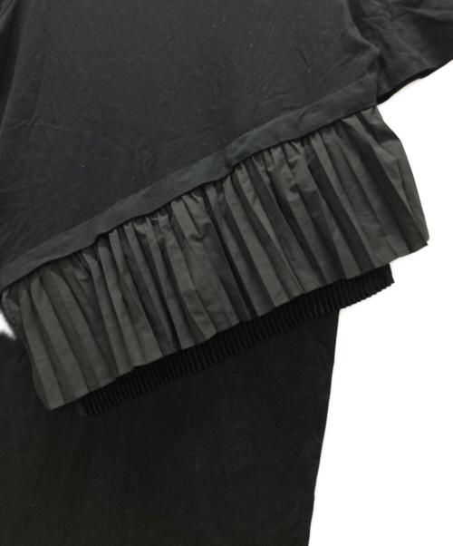 ELENDEEK（エレンディーク）ELENDEEK (エレンディーク) 斜め切替カットソーワンピース ブラック サイズ:1の古着・服飾アイテム