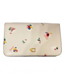 COACH（コーチ）の古着「フローラ コイン カードケース」｜ライトピンク