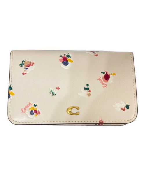 COACH（コーチ）COACH (コーチ) フローラ コイン カードケース ライトピンクの古着・服飾アイテム