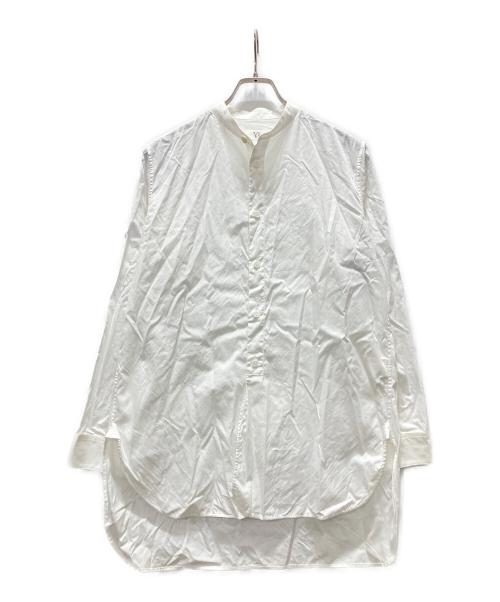 Y's（ワイズ）Y's (ワイズ) ミドル丈バンドカラーシャツ ホワイト サイズ:Mの古着・服飾アイテム