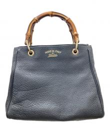 GUCCI（グッチ）の古着「バンブーハンドバッグ」｜ブラック