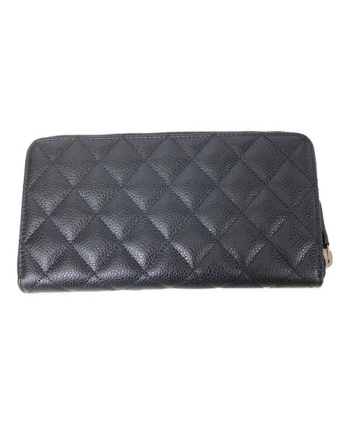 CHANEL（シャネル）CHANEL (シャネル) マトラッセ ロングジップウォレット ブラックの古着・服飾アイテム
