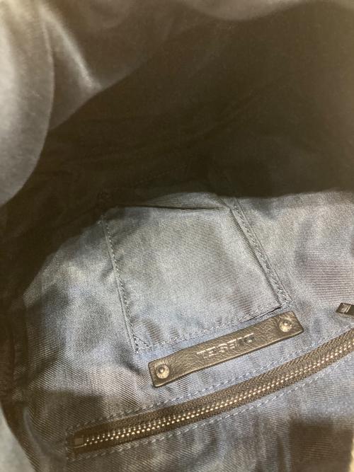 DIESEL（ディーゼル）DIESEL (ディーゼル) レザーライダースリュック ブラックの古着・服飾アイテム