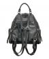 DIESEL (ディーゼル) レザーライダースリュック ブラック：10000円