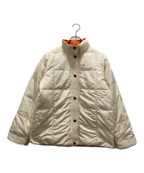 WEEKEND Max Mara（ウィークエンド マックスマーラ）WEEKEND Max Mara (ウィークエンド マックスマーラ) リバーシブルダウンジャケット オレンジ×アイボリー サイズ:36の古着・服飾アイテム