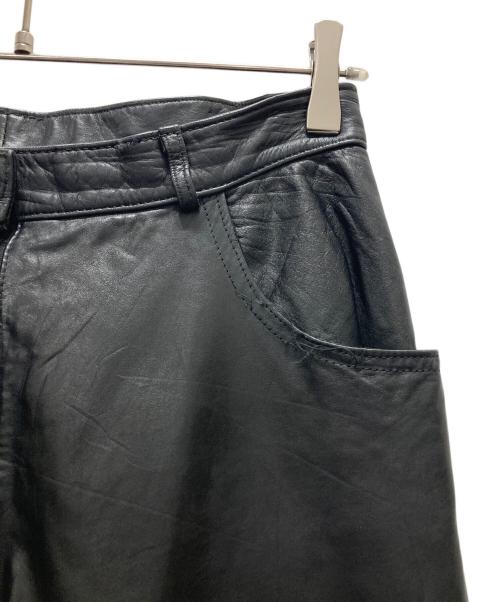 HOWARD'S（HOWARD'S）HOWARD'S (HOWARD'S) レザーパンツ ブラック サイズ:表記無しの古着・服飾アイテム