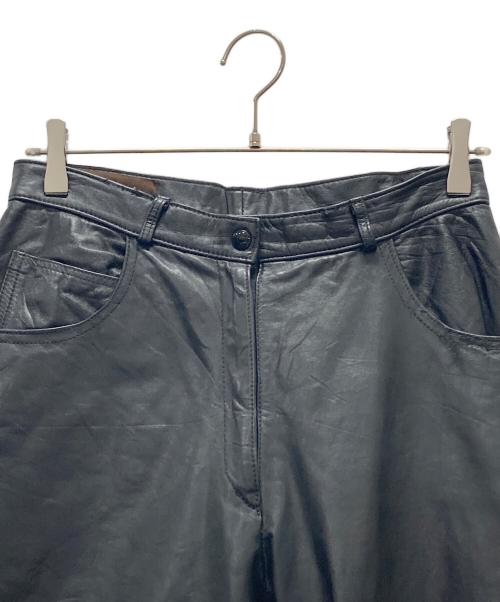 HOWARD'S（HOWARD'S）HOWARD'S (HOWARD'S) レザーパンツ ブラック サイズ:表記無しの古着・服飾アイテム