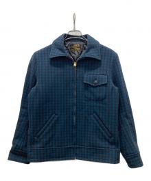COOTIE PRODUCTIONS（クーティープロダクツ）の古着「ウールチェックフィールドジャケット/Wool Field Sport Jacket」｜ブラック×ブルー