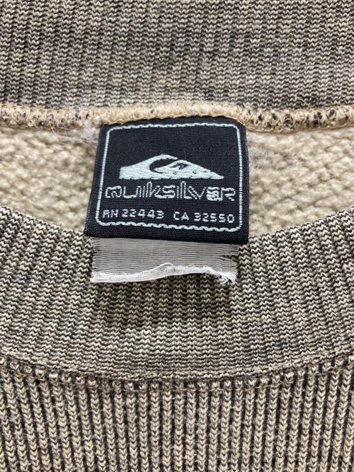 Quiksilver（クイックシルバー）Quiksilver (クイックシルバー) 90sクルーネックスウェット ベージュ サイズ:不明の古着・服飾アイテム
