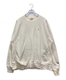 Champion REVERSE WEAVE（チャンピオン リバース ウィーブ）の古着「単色タグ復刻クルーネックスウェット」｜ベージュ